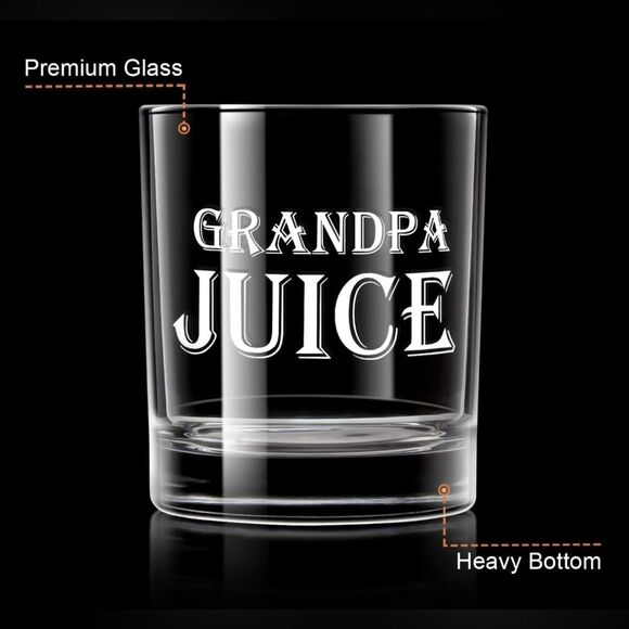 NWOT LIGHTEN LIFE Grandpa Juice Whiskey Glass 12 oz, Valued Wood Box - Picture 3 of 6